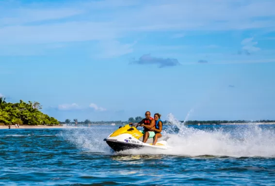 couple on waverunner jetski